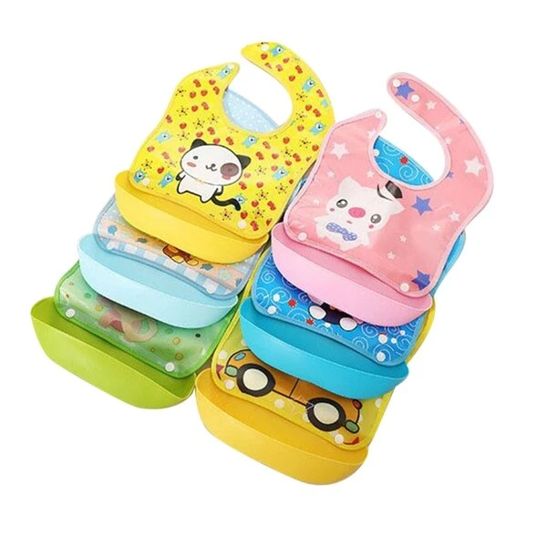 Baby Feeding Bib with Food Catcher Tray