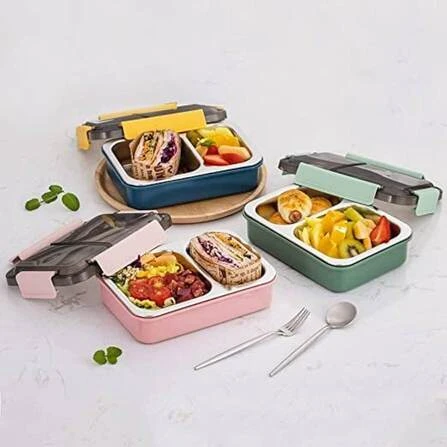 Tedemei Stainless Steel 2 Compartment Lunch Box