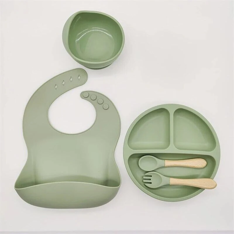 5 pcs Silicone Baby Feeding set