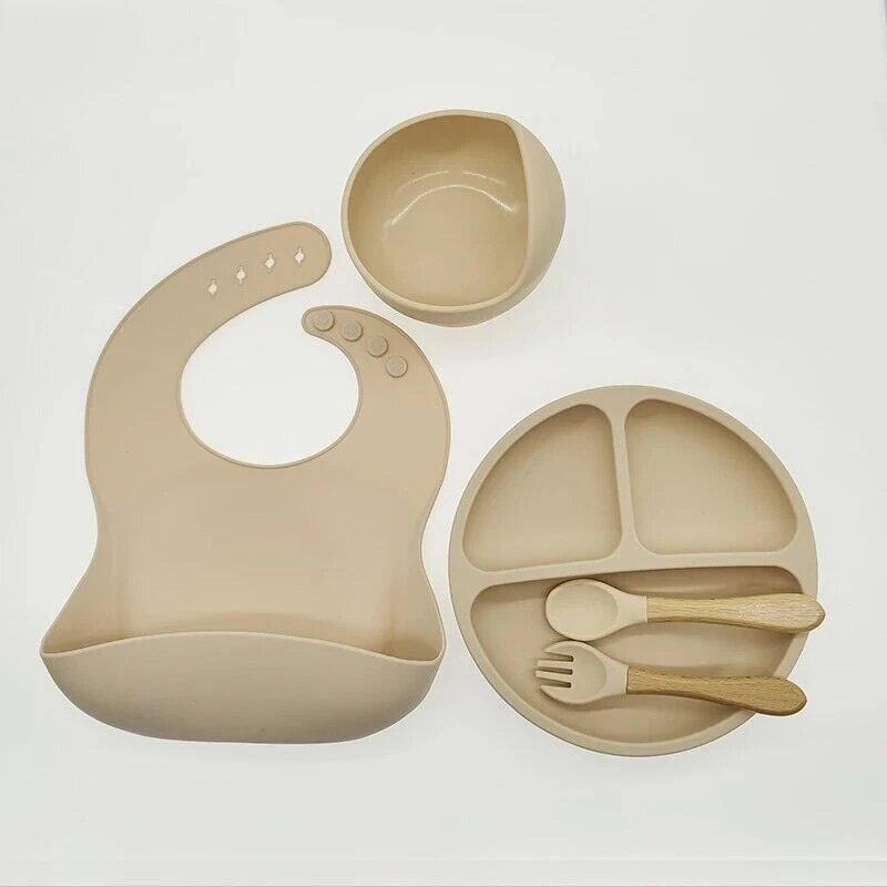 5 pcs Silicone Baby Feeding set