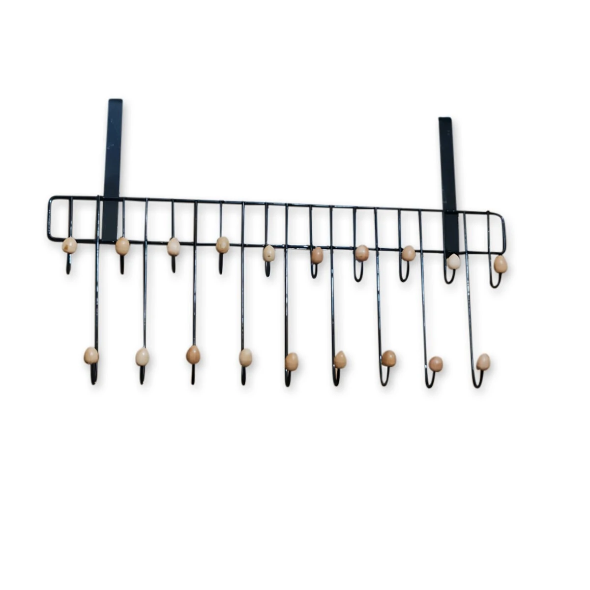 Over the Door Hanger 19 Hook 2 Tier Space Saving Clothes, Bag Organizer and Kitchen Accessories