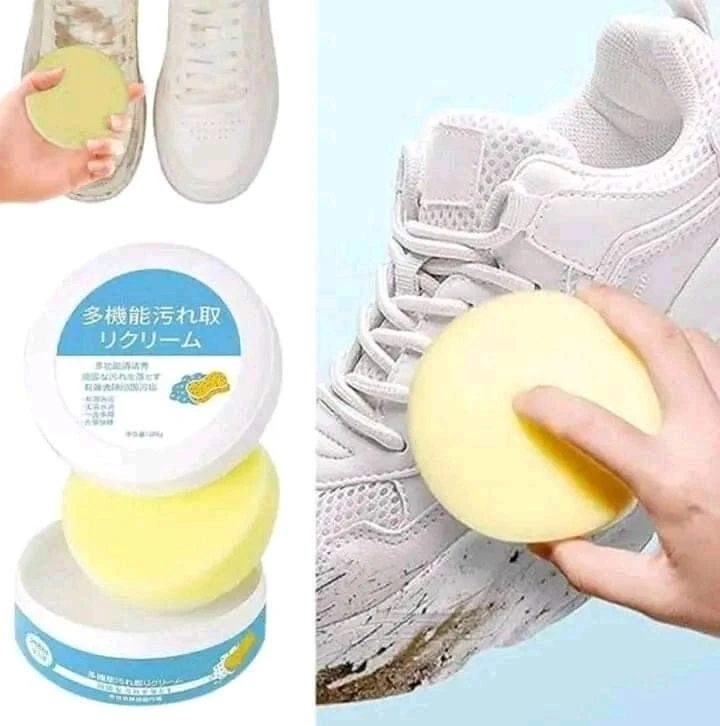 Shoe Cleaning Cream with Sponge
