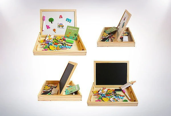 Wooden Educational Magnetic Cartoon Number Puzzle Board