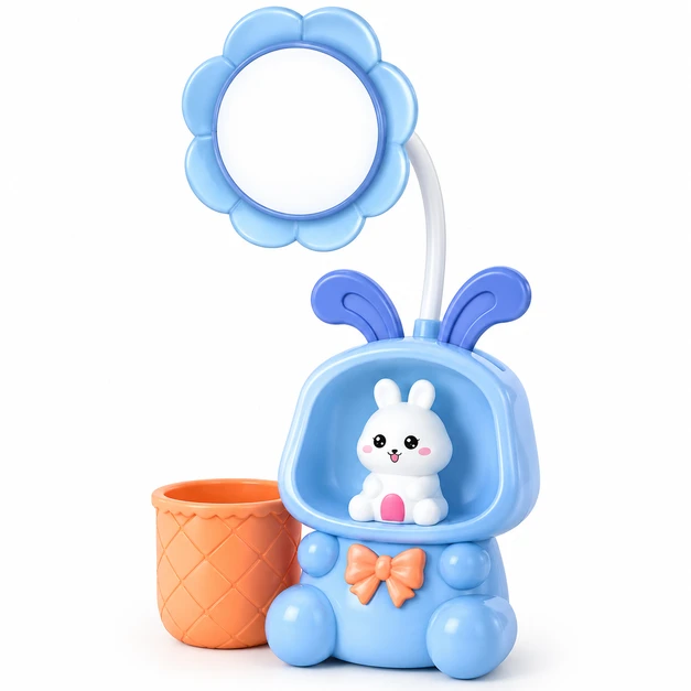 Cute Flower LED Study Table Lamp with Pencil Sharpener Student Desk Light 3 in 1