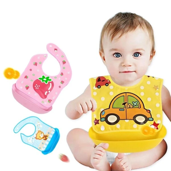 Baby Feeding Bib with Food Catcher Tray