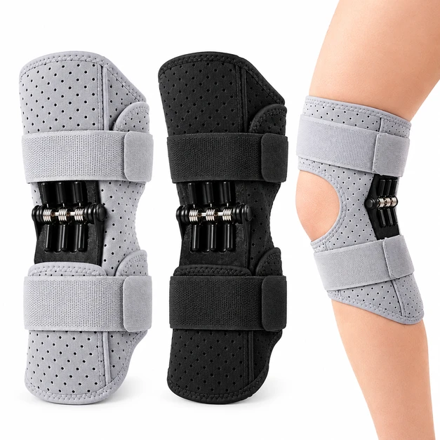 Spring Assisted Knee Brace Adjustable Knee Support for Walking, Squats & Daily Activities