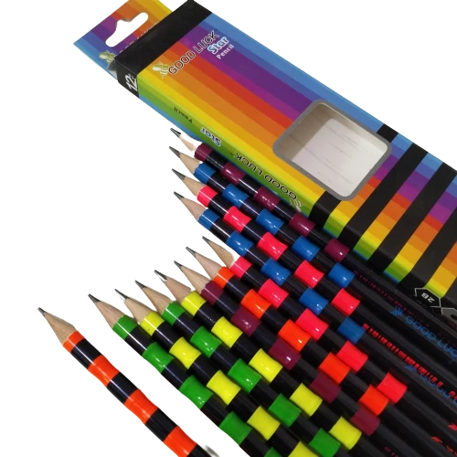 2B Pencil Goodluck Star  12 Pcs