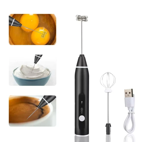 Coffee Mixer & Milk Frother 2 in 1 Electric Rechargeable