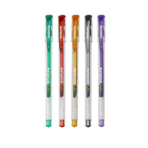 Glitter Gel Pen Matador 5pcs