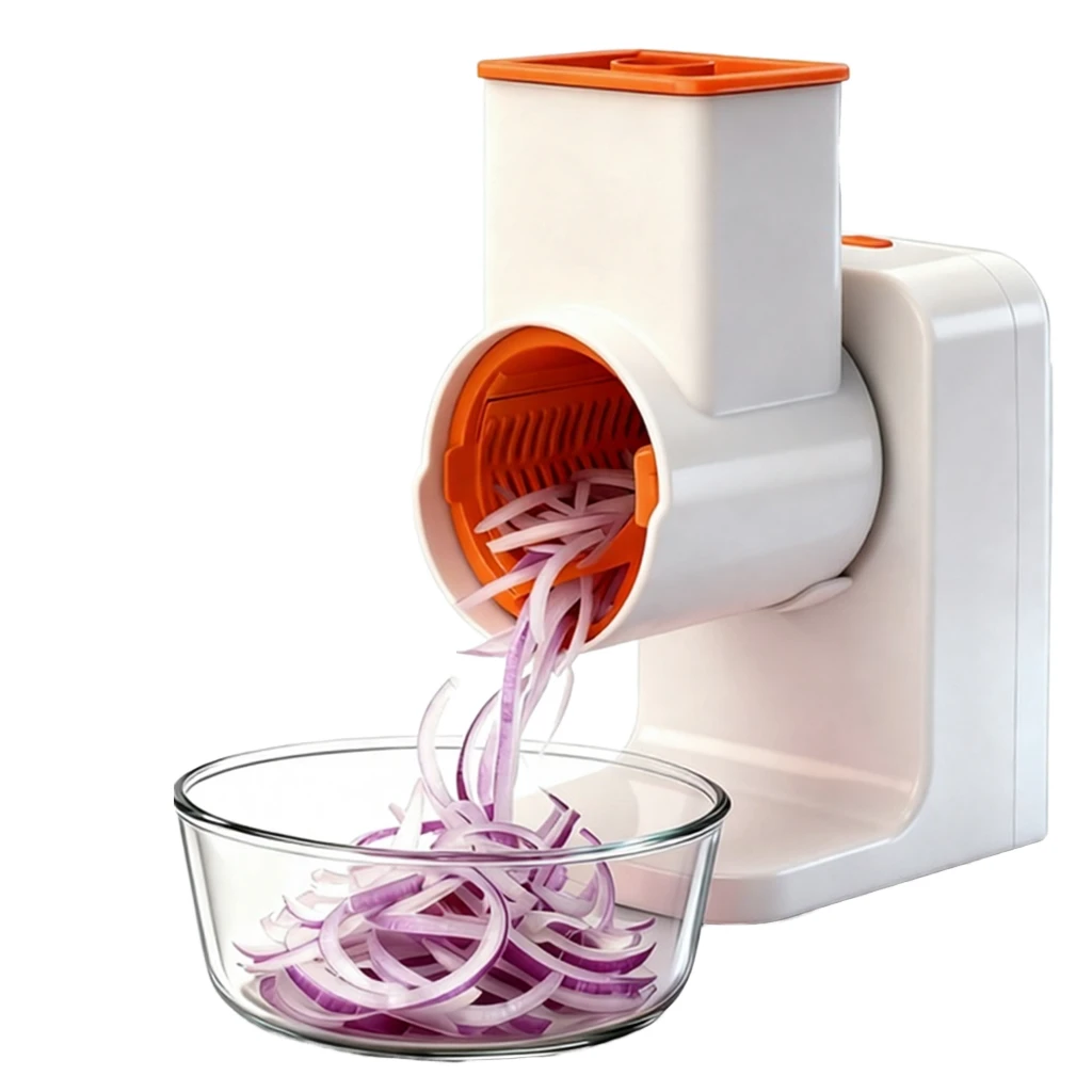 Prestige Rechargeable Electric Vegetable Slicer & Grater – Multifunctional Kitchen Cutter with 4 Blades